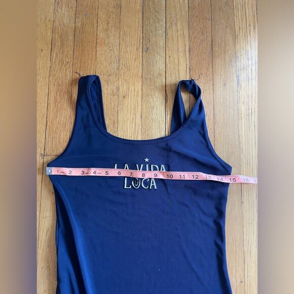 90s/Y2K Vintage Stretch La Vida Loca Mini Dress - Picture 10 of 16